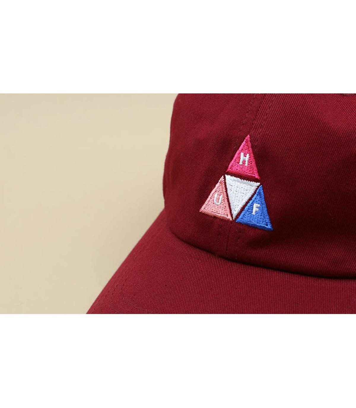 Huf cap triangle logo burgundy